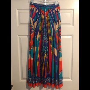 Unique Boho Maxi Skirt - Multi Colored